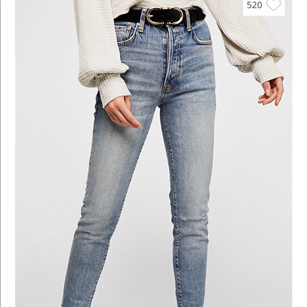 Free people high waisted skinny jeans